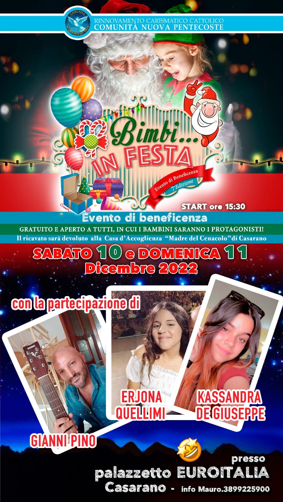 Torna, il 10 e l’11 dicembre, l’evento di beneficenza targato Nuova Pentecoste