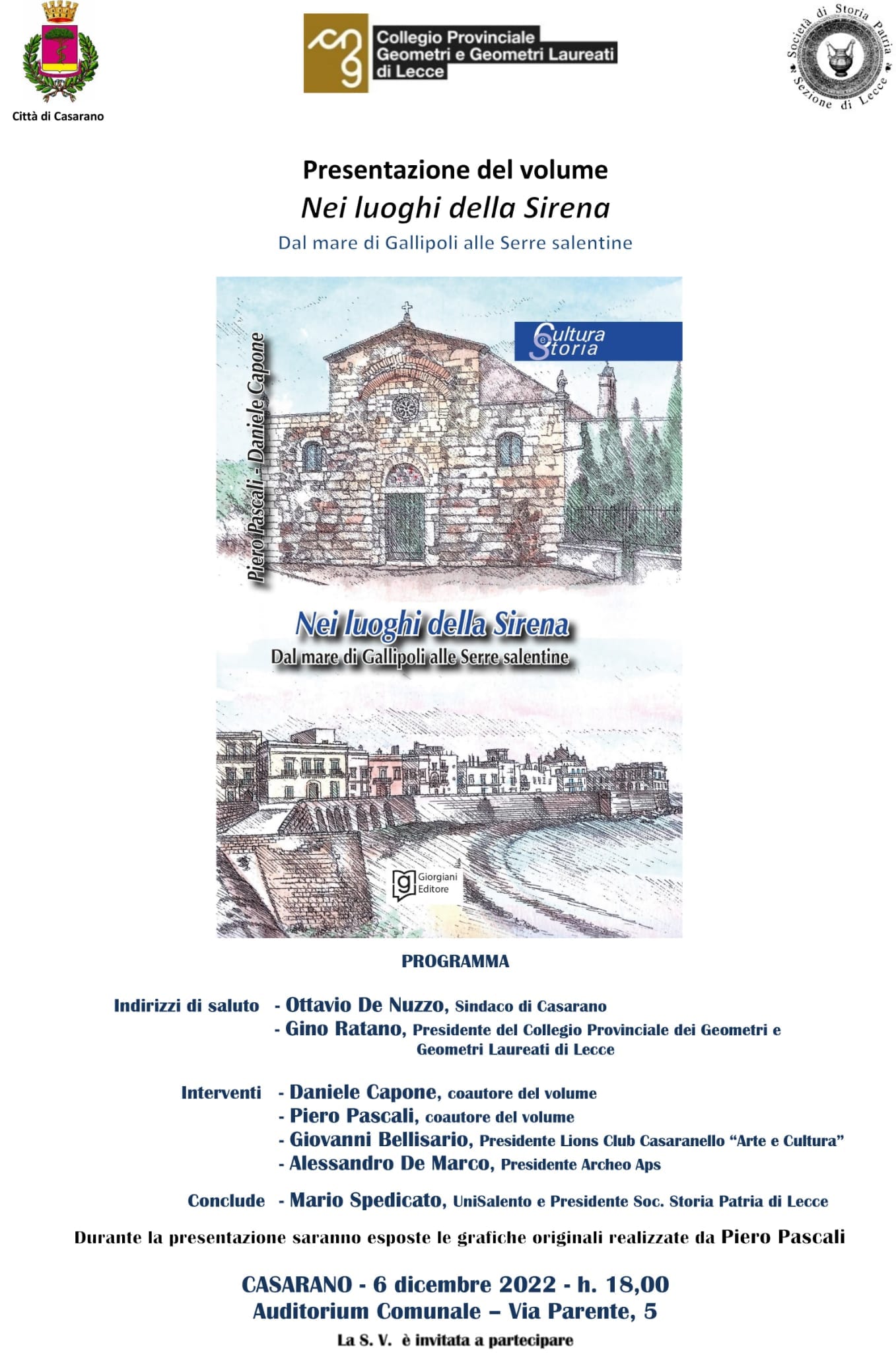 Presentazione del volume “Nei luoghi della sirena”