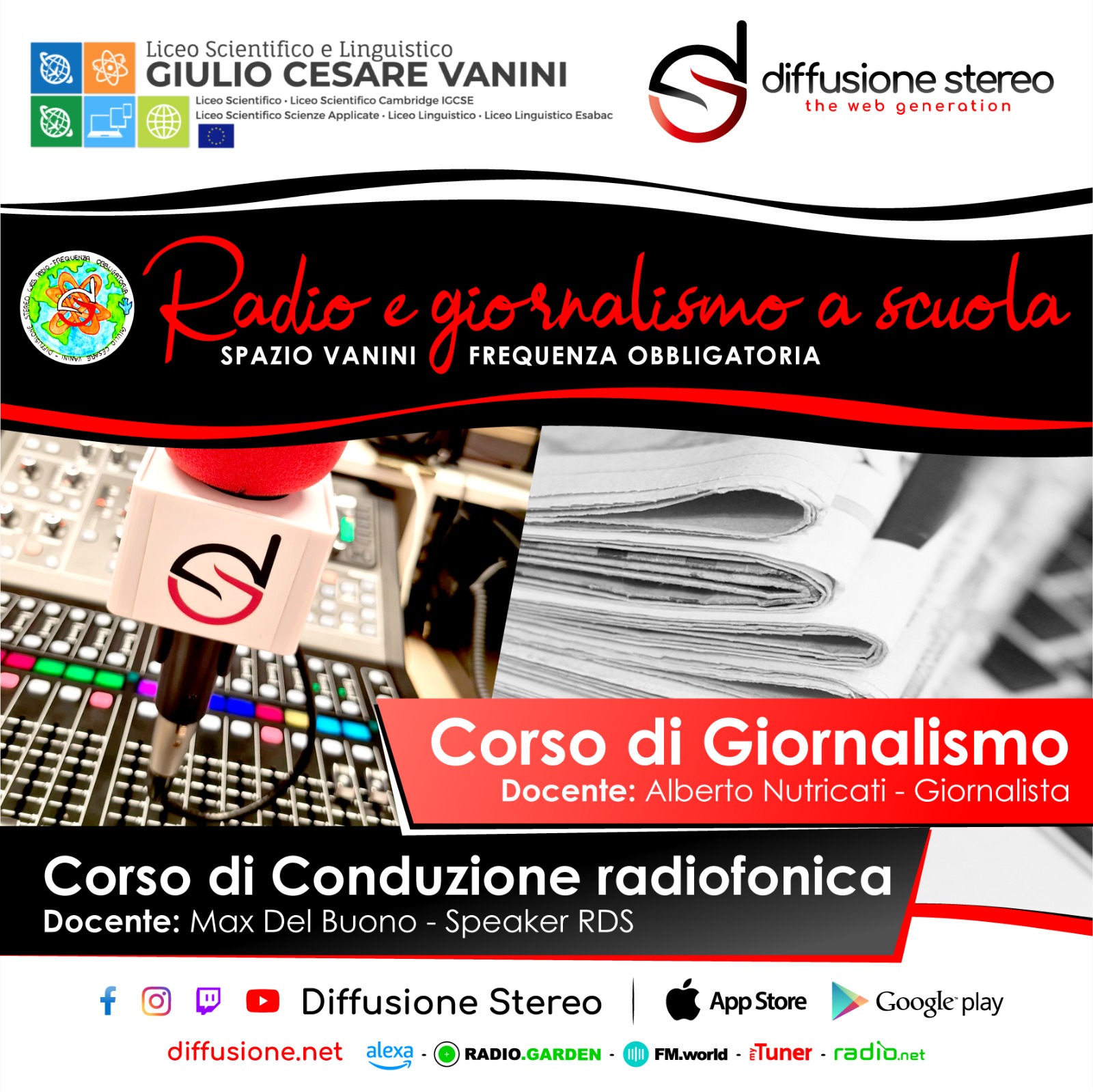 Giornalisti e speaker radiofonici si diventa… al “Vanini”