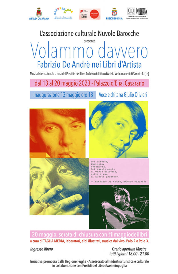 “Volammo davvero”: Fabrizio De Andrè nei libri d’artista. Il progetto sbarca a Casarano