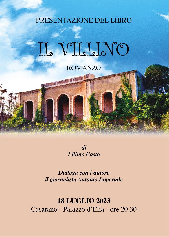 Presentazione de “Il Villino”, il nuovo romanzo di Lillino Casto
