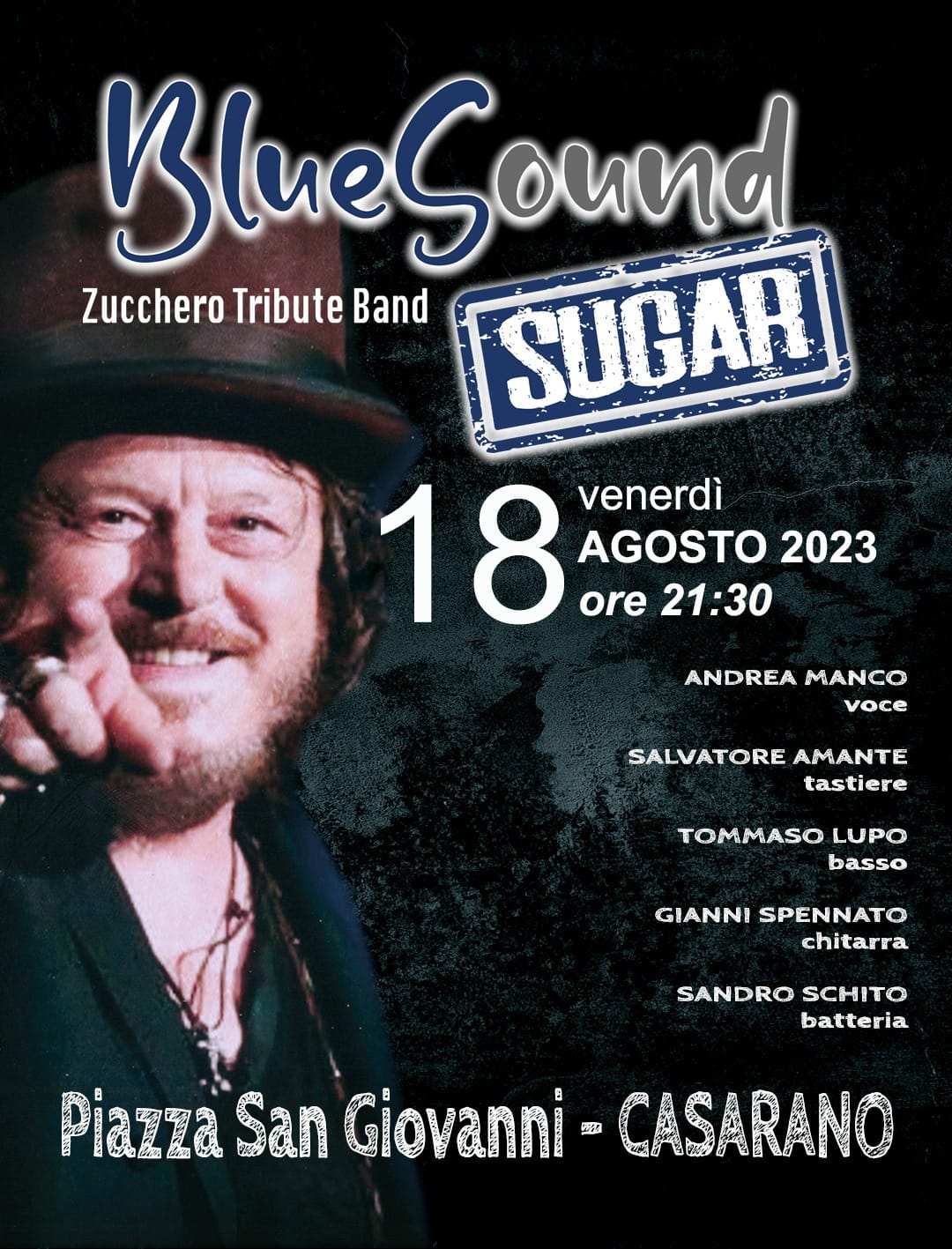 BlueSound Sugar in concerto il 18 agosto