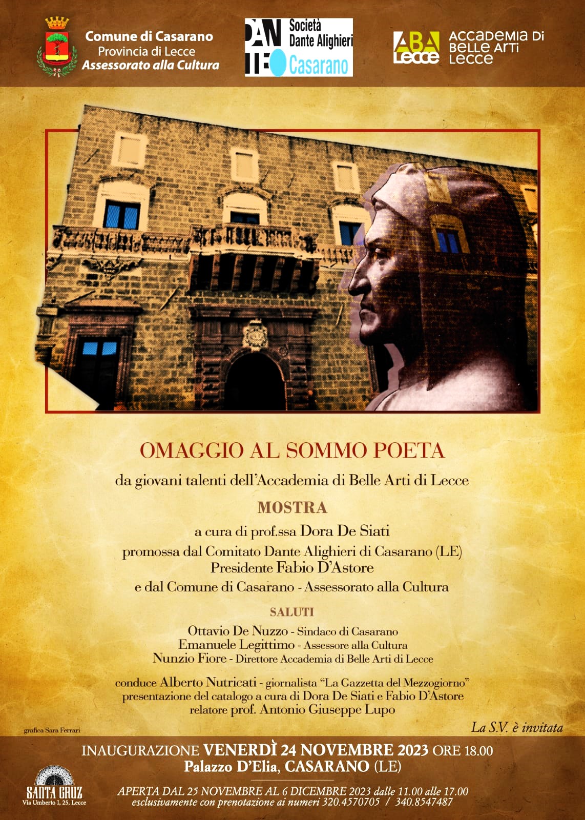 A Casarano la mostra “Omaggio al Sommo Poeta”