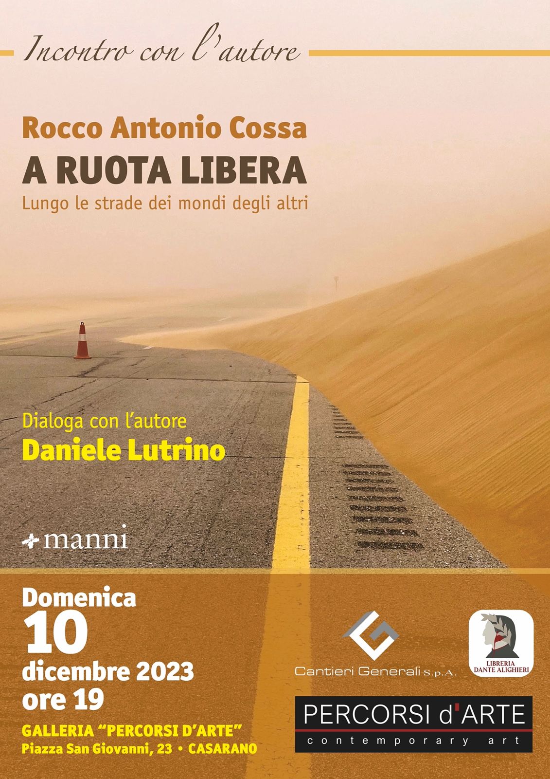 Sarà presentato oggi “A ruota libera” il primo libro di Antonio Cossa