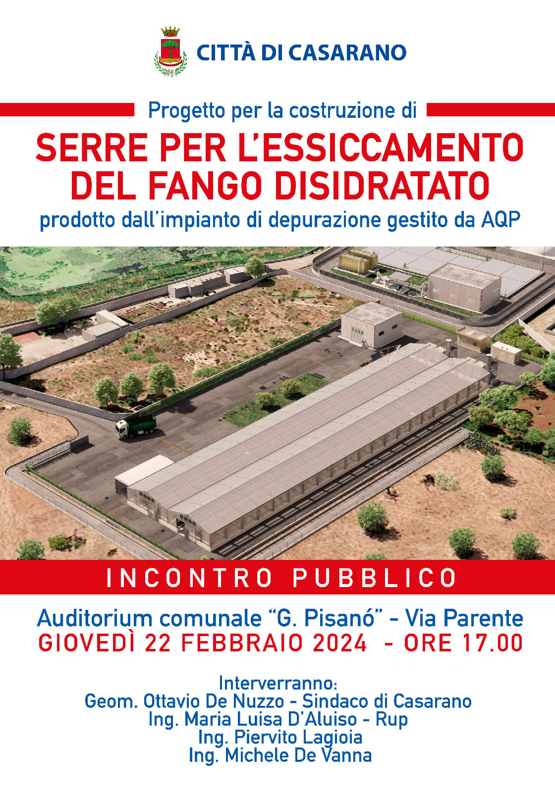 Serre di essiccamento fanghi: un incontro per esporre il progetto