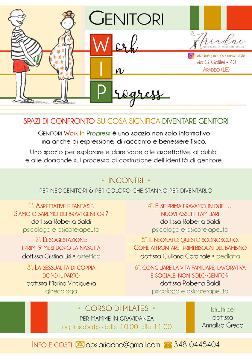 “Genitori Work in Progress”. Serie di incontri ad Aradeo
