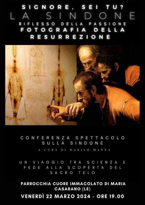 Conferenza spettacolo sulla sindone nella parrocchia Cuore Immacolato di Maria