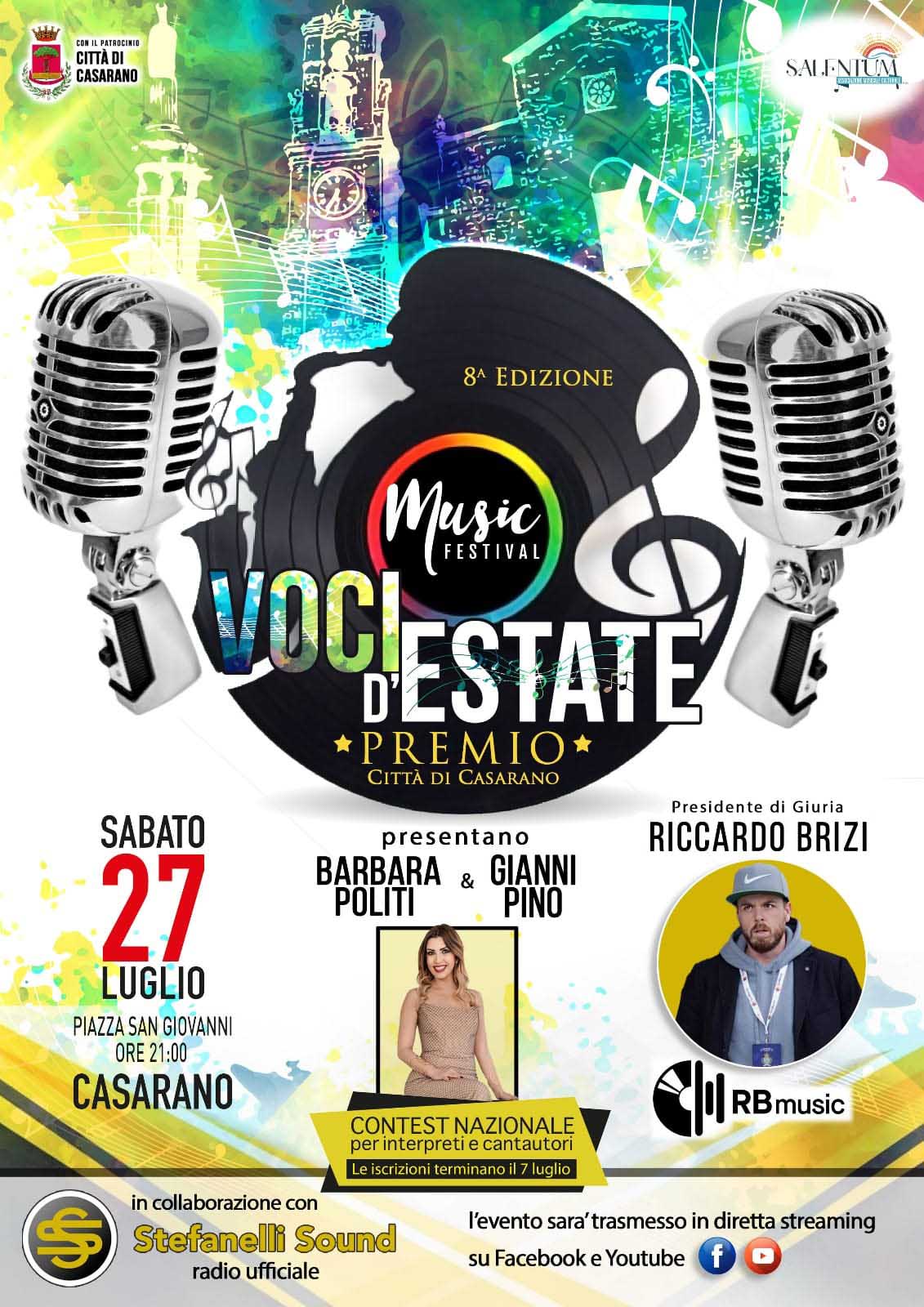 Il 27 luglio spazio a “Voci d’estate”, il concorso canoro che premia il talento