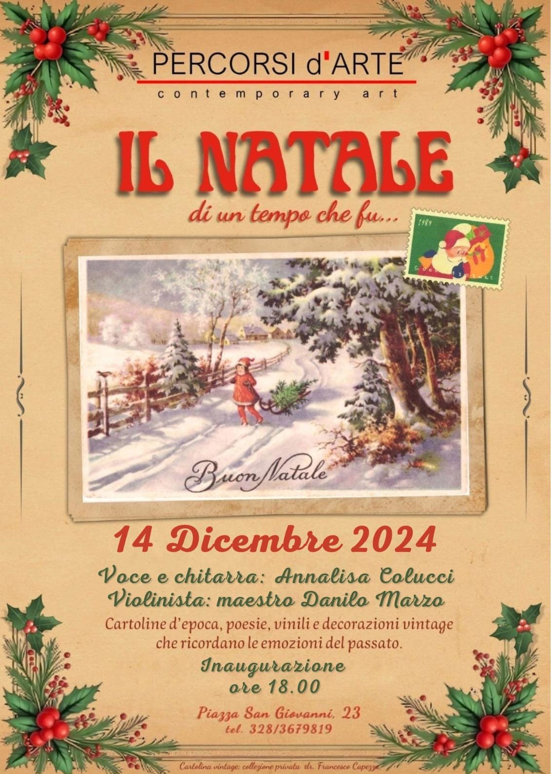 “Il Natale… di un tempo che fu” con Percorsi d’Arte