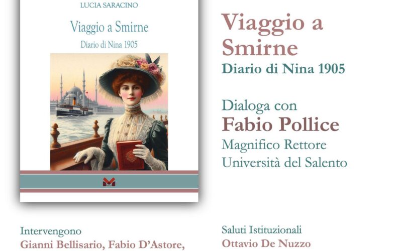 Sarà presentato a Casarano, dal rettore Fabio Pollice, “Viaggio a Smirne” di Lucia Saracino