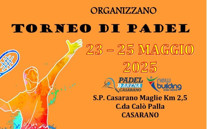 Torneo di padel, domenica 25 maggio la finale. Evento di sensibilizzazione organizzato da Lions Club Casaranello e Aido