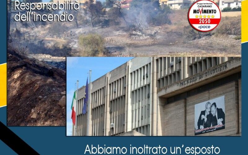Incendio al “Canalone”: esposto in Procura dei 5Stelle