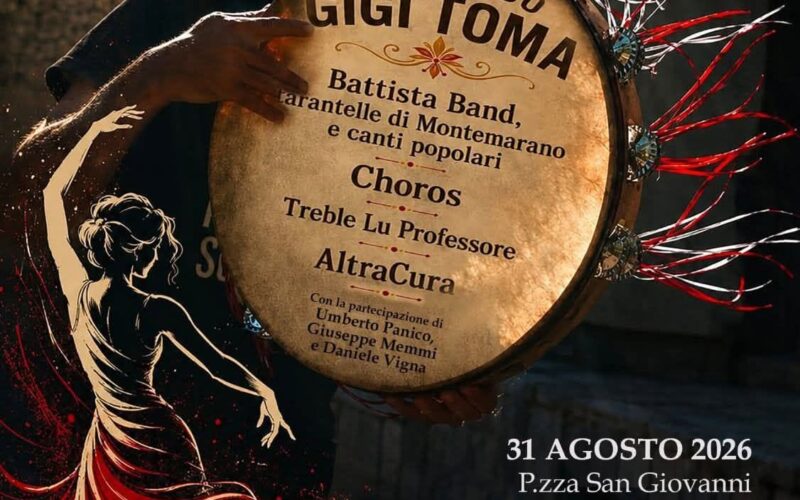 “Cantando Gigi Toma”: Casarano si ritrova in piazza per ricordare uno dei protagonisti assoluti della musica popolare salentina