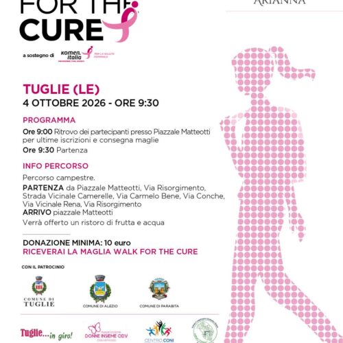 Walk for the Cure: domenica 4 ottobre Tuglie cammina per la prevenzione