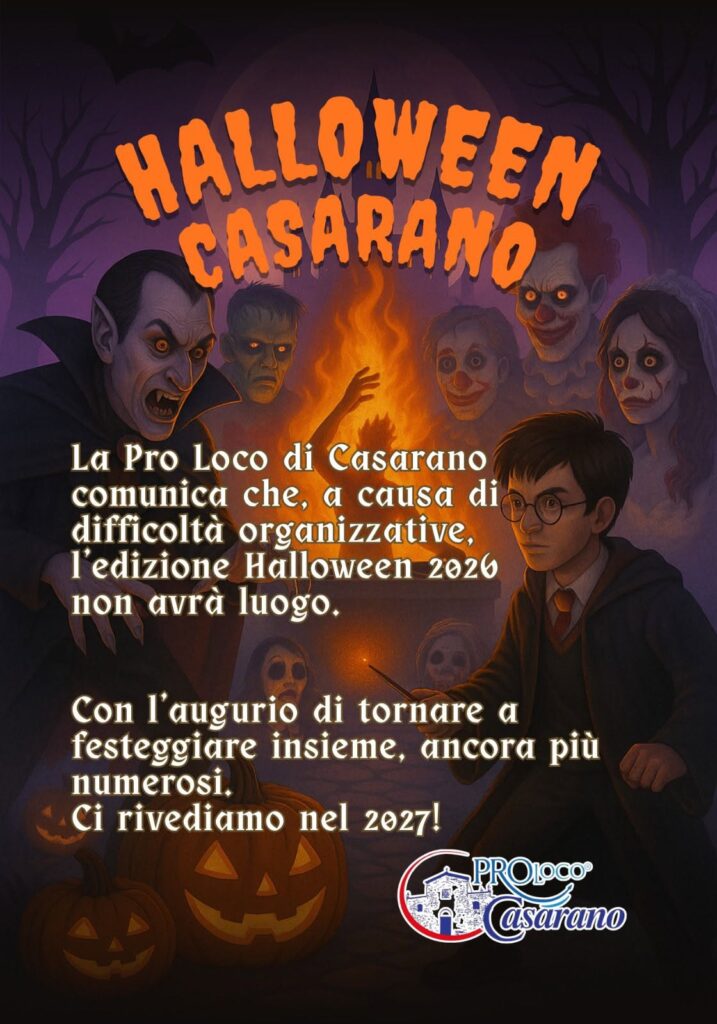 Quest’anno niente Halloween: la Pro Loco annuncia lo stop per “difficoltà organizzative”