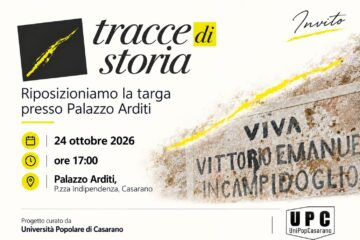 Tracce di Storia, sabato la targa torna a Palazzo Arditi