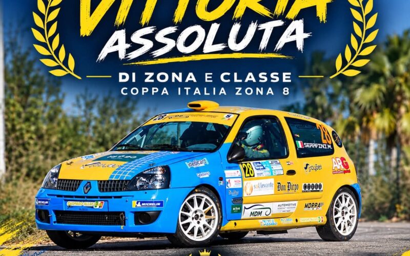 Rally – Il casaranese Serafini trionfa: Coppa Rally 8^ Zona e Campionato Rally del Sud