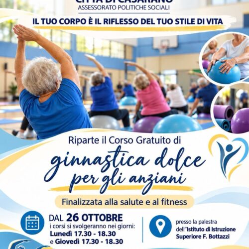 Ginnastica dolce per gli anziani, ripartito il corso gratuito del Comune