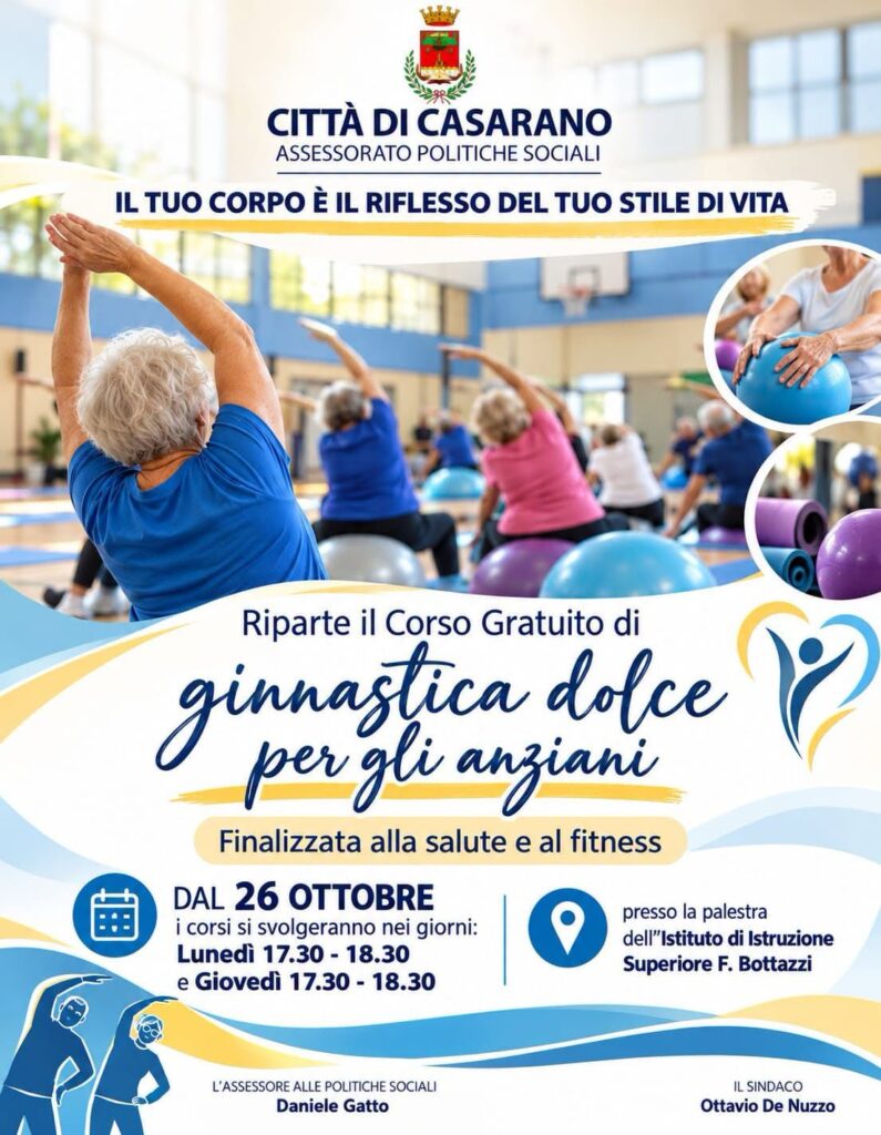 Ginnastica dolce per gli anziani, ripartito il corso gratuito del Comune
